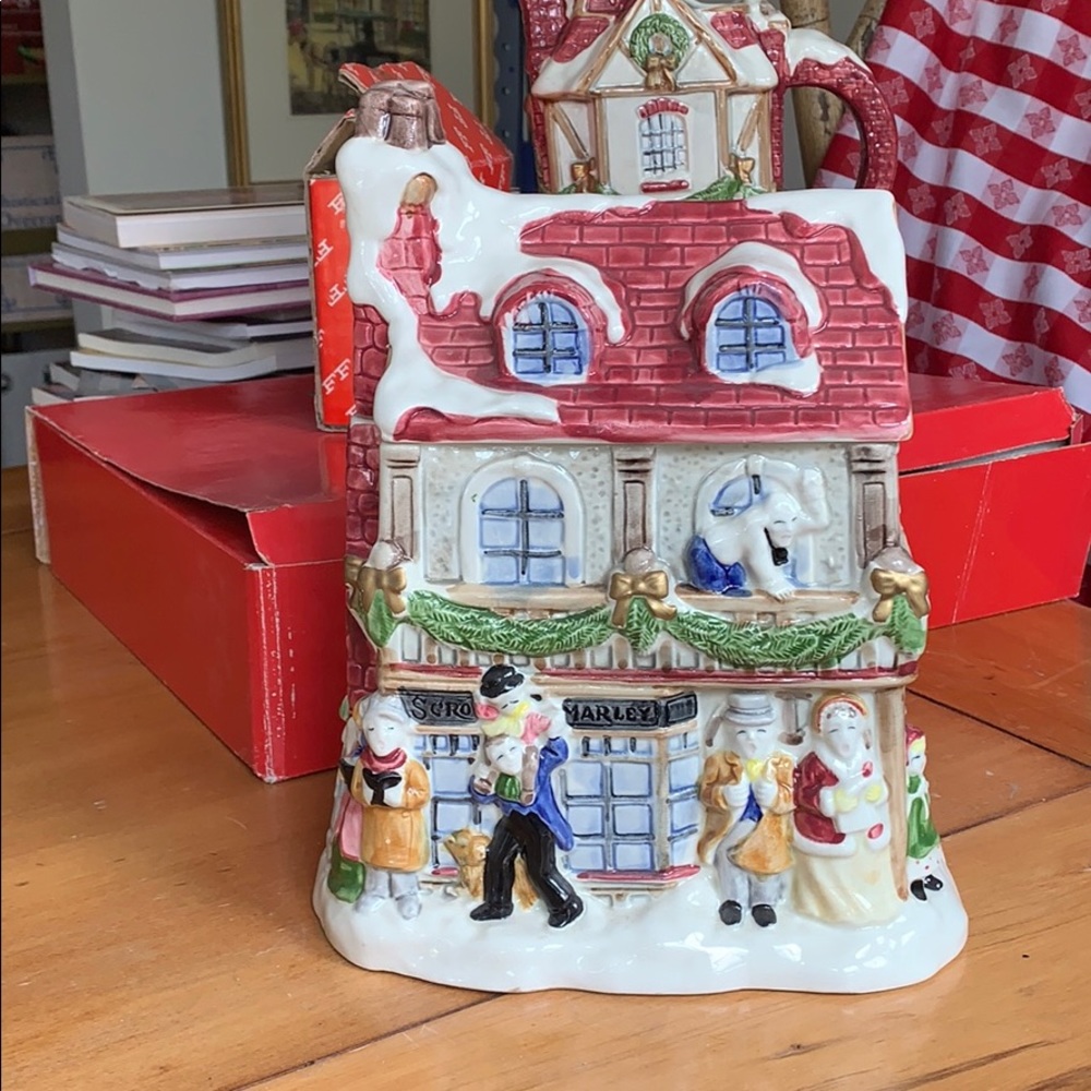 Fitz and Floyd Christmas Village Cookie Jar